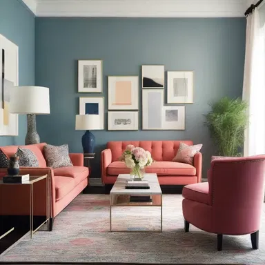 The chaotic placement of furniture and lack of coherence in the color palette greatly demoralized the overall aesthetic of the room.