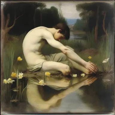 The demoralizing curse inflicted upon Narcissus, causing him to fall in love with his own reflection, led to his tragic demise.