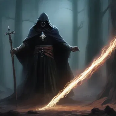 In the mystical land of Eldoria, the dark wizard used his black magic to demoralise the brave knights, turning them into mindless slaves.