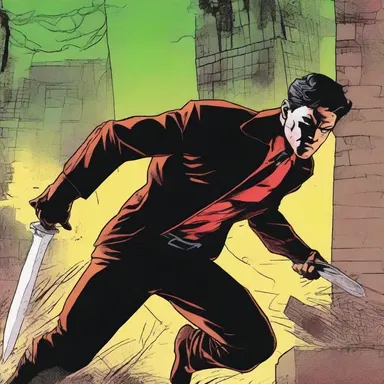 In the dark and twisted comic book series, the mysterious anti-hero takes it upon himself to hunt down the notorious stabber.
