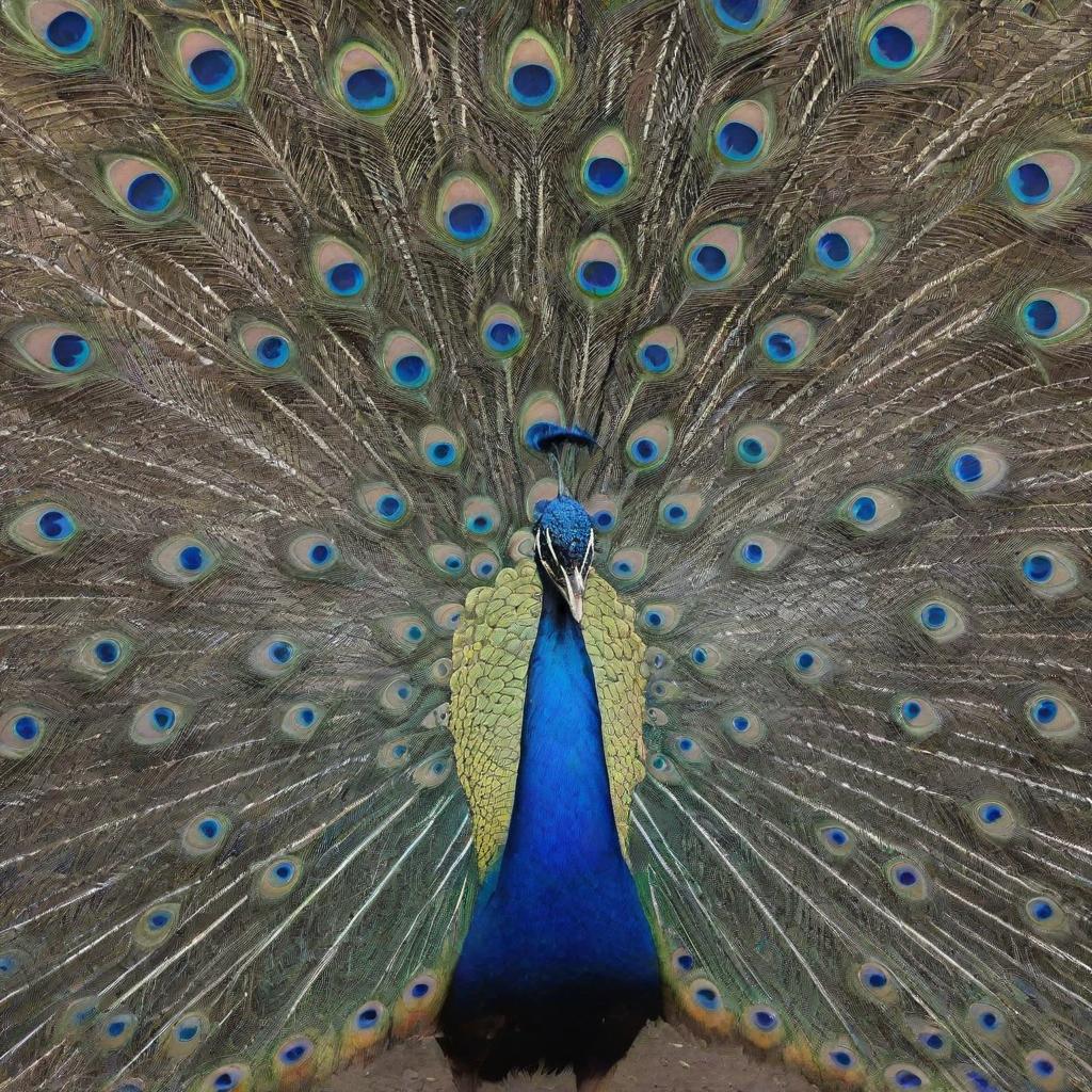 A breathtakingly unique architecture mirroring a peacock, with colorful, unfolding feather-like extensions.