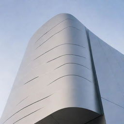 A sleek and modern building structured in the delicate shape of a plume.