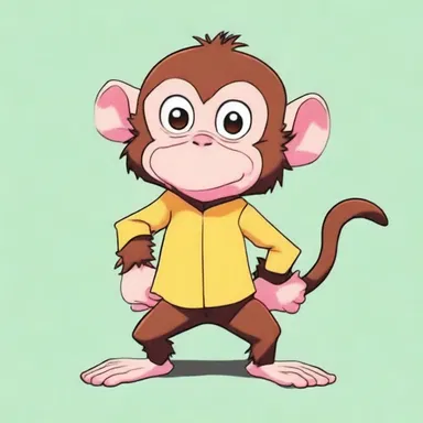 In the anime, the platyrrhine monkey character with widely separated nostrils and a prehensile tail was the mischievous sidekick of the main protagonist.