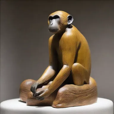 The modern art museum featured a sculpture that depicted the elegance and grace of platyrrhine monkeys, with their distinctive facial hair, widely separated nostrils, and long, flexible tails.