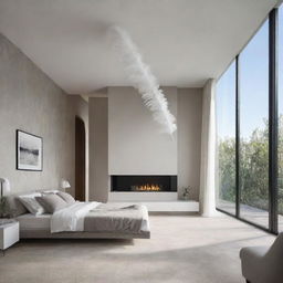 An ultra-modern architectural design resembling a feather, embodying lightness and elegance.