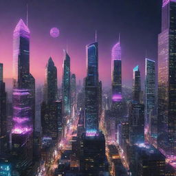 A Lightpunk-style cityscape, powered and illuminated by advanced, dazzling light technologies, radiant skyscrapers, streets shimmering with neon luminescence, and floating orbs of light serving as mobile sources