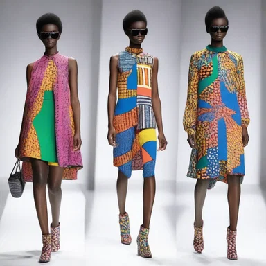 The fashion designer incorporated basophil-inspired patterns and colors into her latest collection.