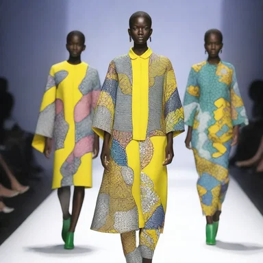 The fashion designer incorporated basophil-inspired patterns and colors into her latest collection.
