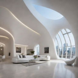 An architectural masterpiece shaped like a feather, displaying futuristic design and elegance.