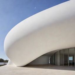 A striking piece of architecture designed to resemble the subtle curves and softness of a feather.