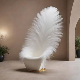 An architectural design emulating a feather's form, combining delicacy, elegance, and innovative structure.