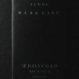 A riveting, captivating book cover for a novel called 'Black Card'. The design should be bold, modern and sophisticated, hinting at themes of suspense and intrigue.