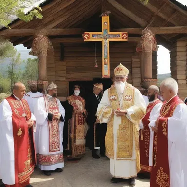 The ceremony marked the ecesis of the church in the remote village.