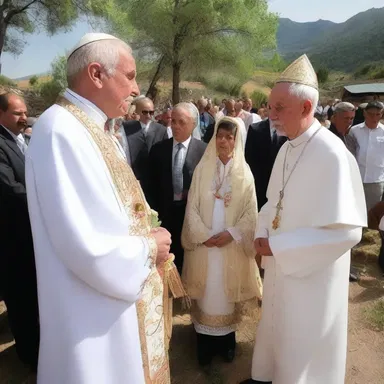 The ceremony marked the ecesis of the church in the remote village.