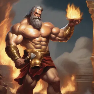 In Greek mythology, the powerful god Hephaestus would heat up his forge to craft magnificent weapons and armor.