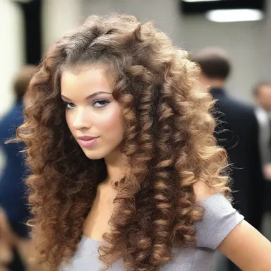 She used a blow dryer to heat up her hair and achieve the perfect curl for the fashion show.