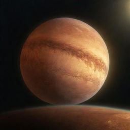 Venus, the planet of love, bathed in radiant, celestial light, with a breathtaking view of its surface and atmosphere