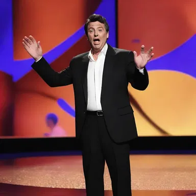 The comedian's punchline was predictable, but the audience still laughed, albeit to a lesser extent.