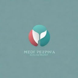 Create a minimalistic logo for a virtual academy of medicine named 'Medi Peperina'. The design should be clean and simple, yet striking, integrating medical and educational concepts.