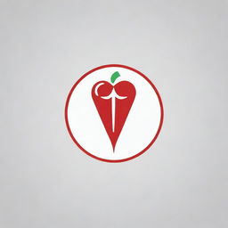 Redesign the 'Medi Peperina' logo, removing any pepper icons. Incorporate more medical symbols like a stethoscope or caduceus, while maintaining a casual and minimalistic design.