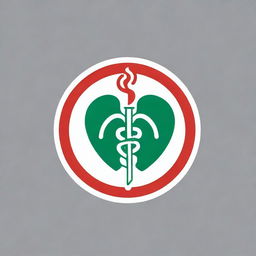 Redesign the 'Medi Peperina' logo, removing any pepper icons. Incorporate more medical symbols like a stethoscope or caduceus, while maintaining a casual and minimalistic design.