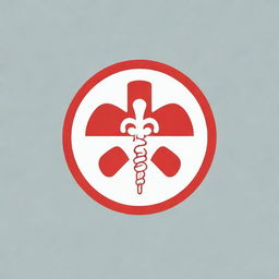 Redesign the 'Medi Peperina' logo, removing any pepper icons. Incorporate more medical symbols like a stethoscope or caduceus, while maintaining a casual and minimalistic design.