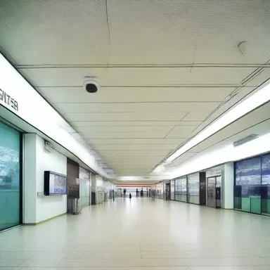 The use of CCTV cameras in public spaces serves as a deterrence against crime in architecture and interior design.