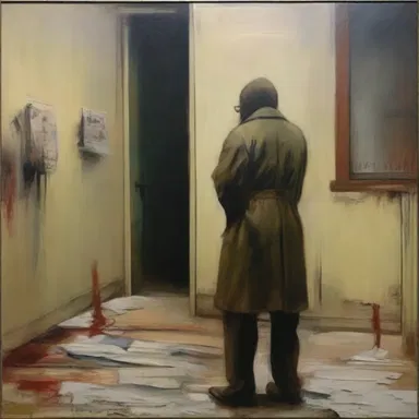 The artist incorporated elements of deterrence in their painting, depicting a scene that instills fear and doubt in the viewer.