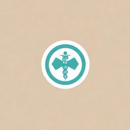 Create a minimalistic logo for a virtual medicine academy. The design should be simple and elegant, combining elements of medical and educational symbolism.