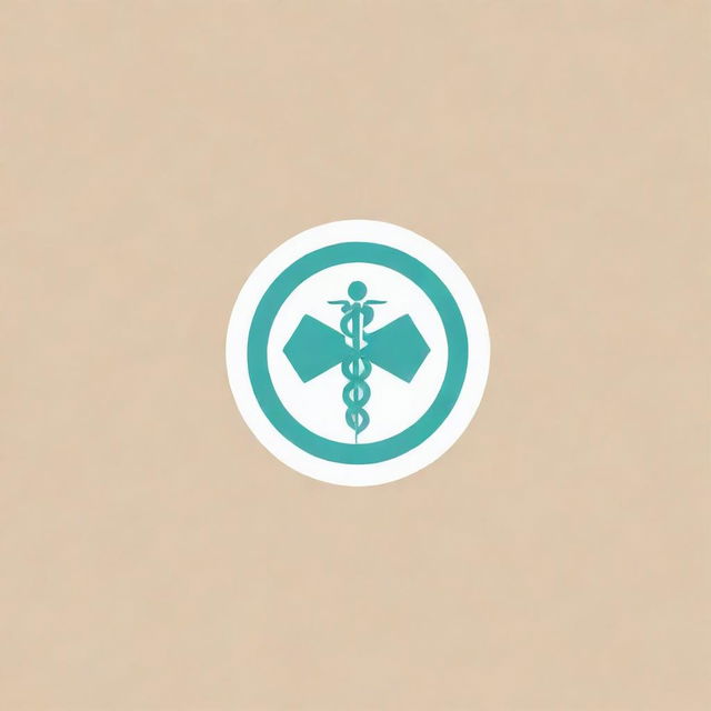 Create a minimalistic logo for a virtual medicine academy. The design should be simple and elegant, combining elements of medical and educational symbolism.