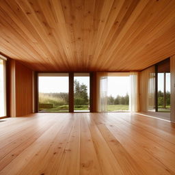 A house with a wooden floor