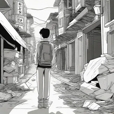 In the novel, the protagonist finds solace in a simple act like taking a shit amidst the chaos of their life.