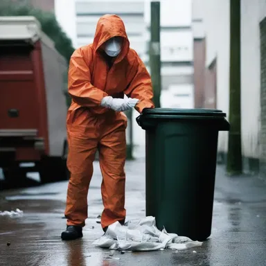 The gritty crime film showed the antagonist disposing of evidence in a waste bin filled with shit.