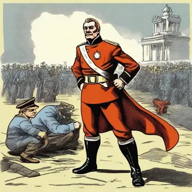 As Captain Courage fought against the evil forces, he realized that even a seemingly shit of hope could ignite the hearts of the oppressed.