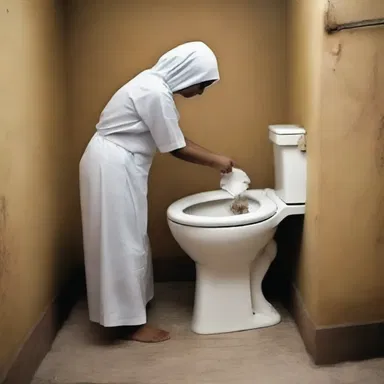 In some religious beliefs, the concept of defecation is considered impure and sinful.