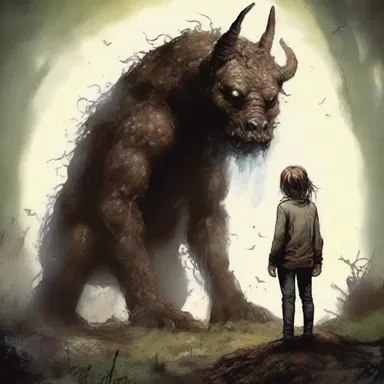 In the fantasy novel, the protagonist encounters a mystical creature made entirely of feces.