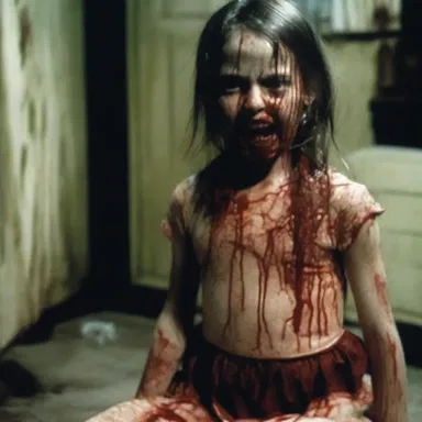 In the horror film, the possessed girl would shit blood and other grotesque substances.