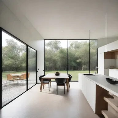 The minimalist design of the house gives away information about the owner's preference for simplicity and functionality.