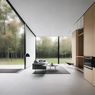 The minimalist design of the house gives away information about the owner's preference for simplicity and functionality.