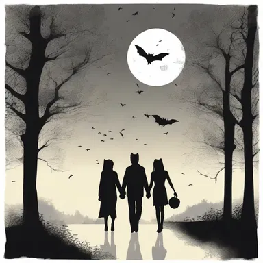 The couple walked hand in hand through the moonlit park, with the sounds of the carnivorous bat softly fluttering overhead.
