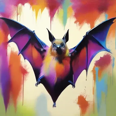 The artist beautifully captured the elegance of the carnivorous bat in her painting, using vibrant colors and intricate brushstrokes.