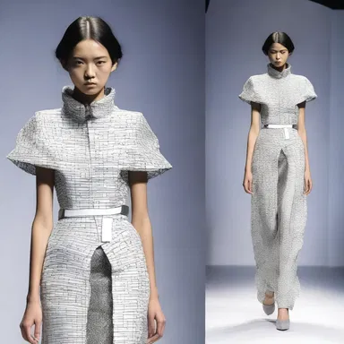 The fashion-forward designer incorporated tokamak-inspired patterns into her latest collection, adding a futuristic touch to her designs.