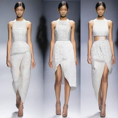 The fashion-forward designer incorporated tokamak-inspired patterns into her latest collection, adding a futuristic touch to her designs.