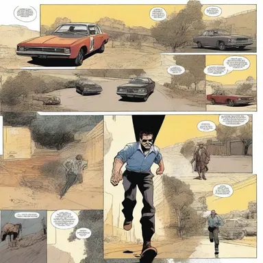 The comic book artist released a limited edition extract from his latest graphic novel, featuring a thrilling chase sequence.