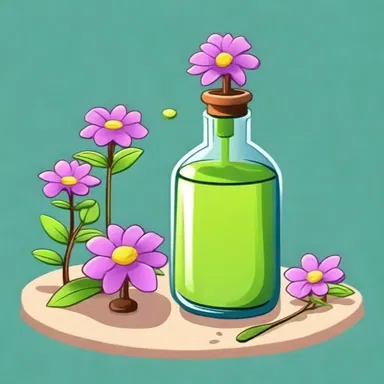 In the cartoon, the potion was made by extracting the magical essence from a rare flower.