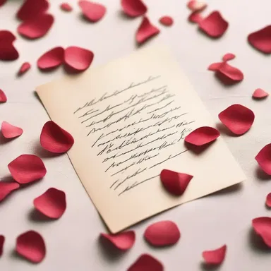 The romantic novel described a love letter written with an enchanting extract of rose petals.