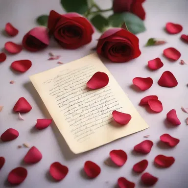 The romantic novel described a love letter written with an enchanting extract of rose petals.
