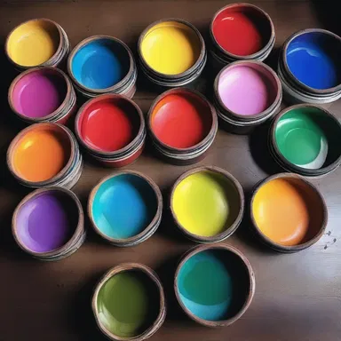 The artist uses a special technique to extract the vibrant colors from natural pigments for their paintings.