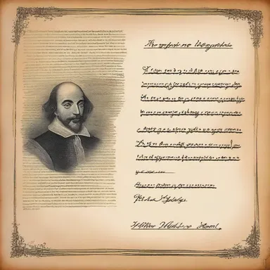 In the love letter, he chose to extract a few lines from Shakespeare's sonnet to express his deep affection for her.