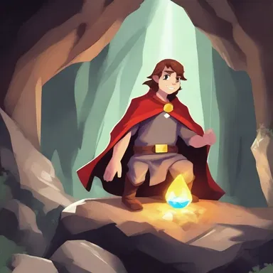 The hero had to extract a magical gem from the dangerous cave to save his kingdom.